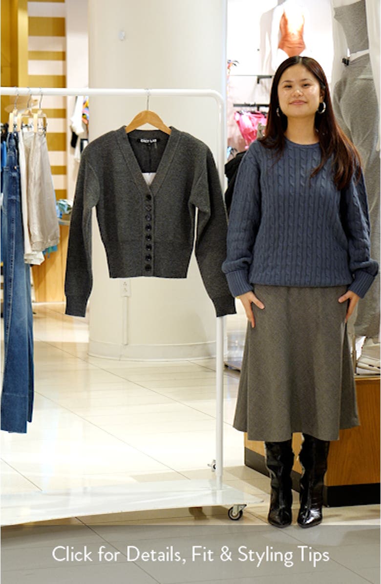 Drop Shoulder Crop Cardigan, sales video thumbnail