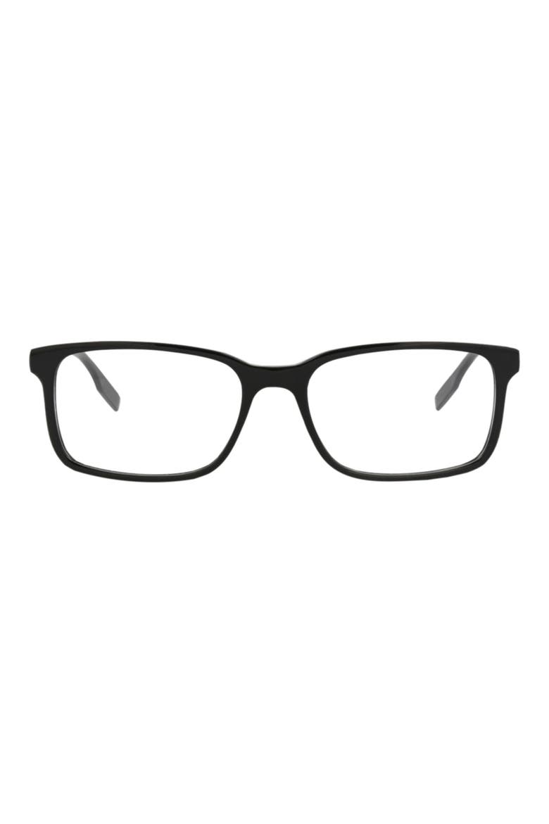 54mm Rectangular Optical Glasses, Main, color, BLACK TRANSPARENT