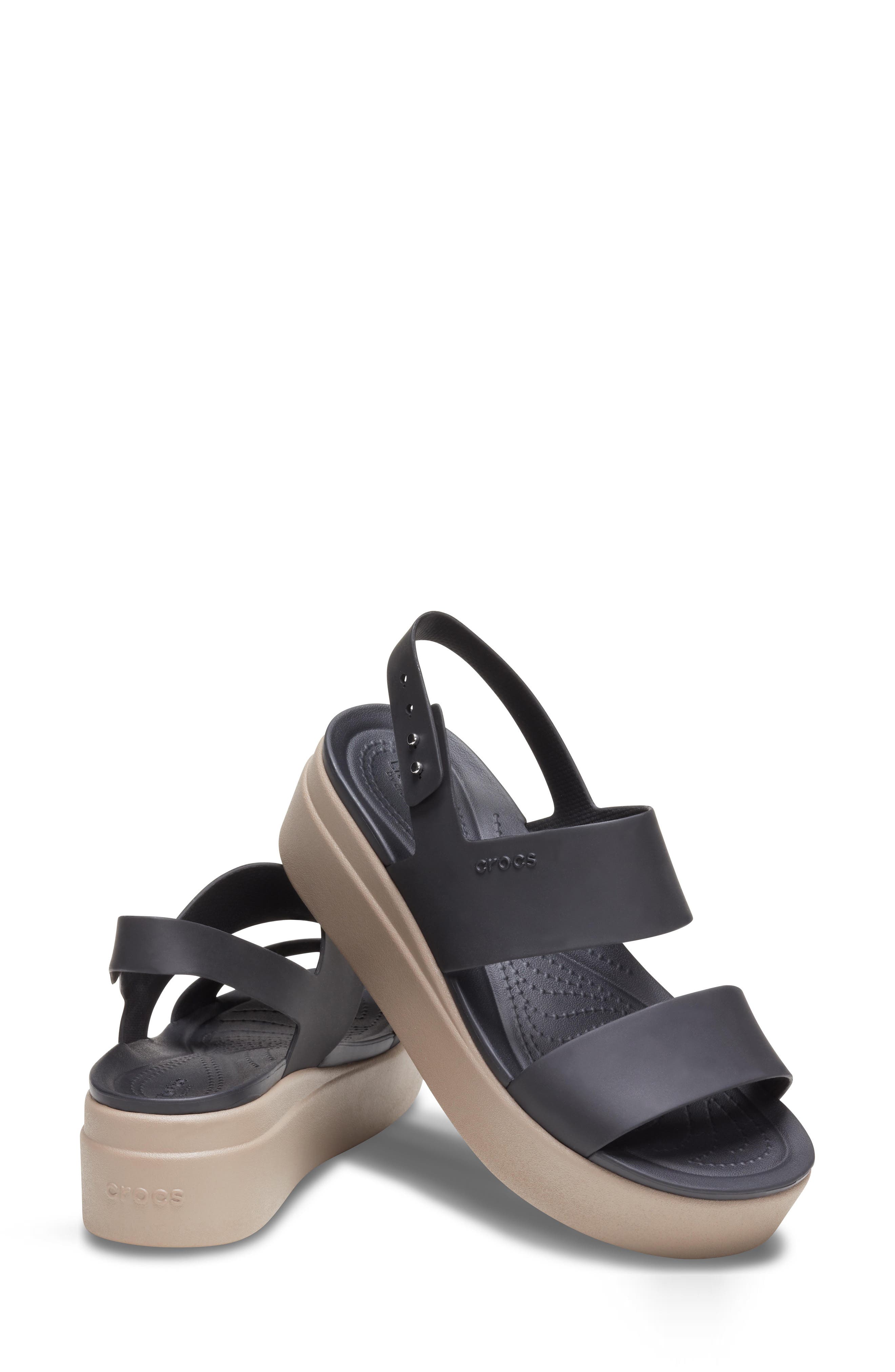 Brooklyn Wedge Sandal, Alternate, color, BLACK/ MUSHROOM