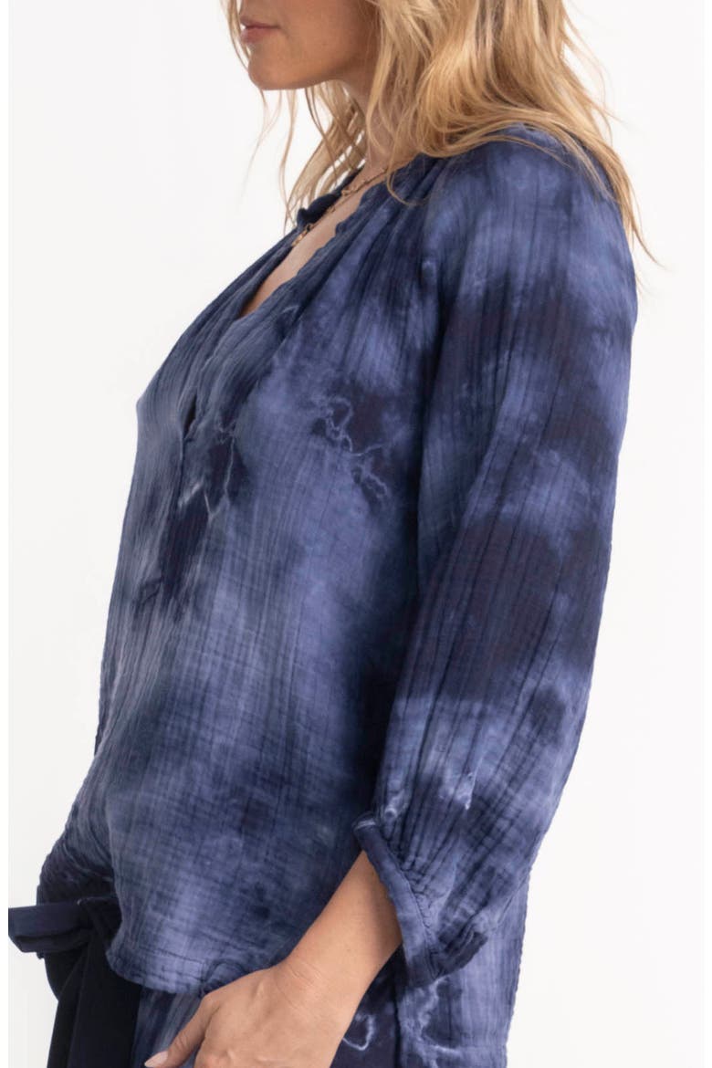 Tie Dye Gauze Top, Alternate, color, Milky Way Navy Tie Dye