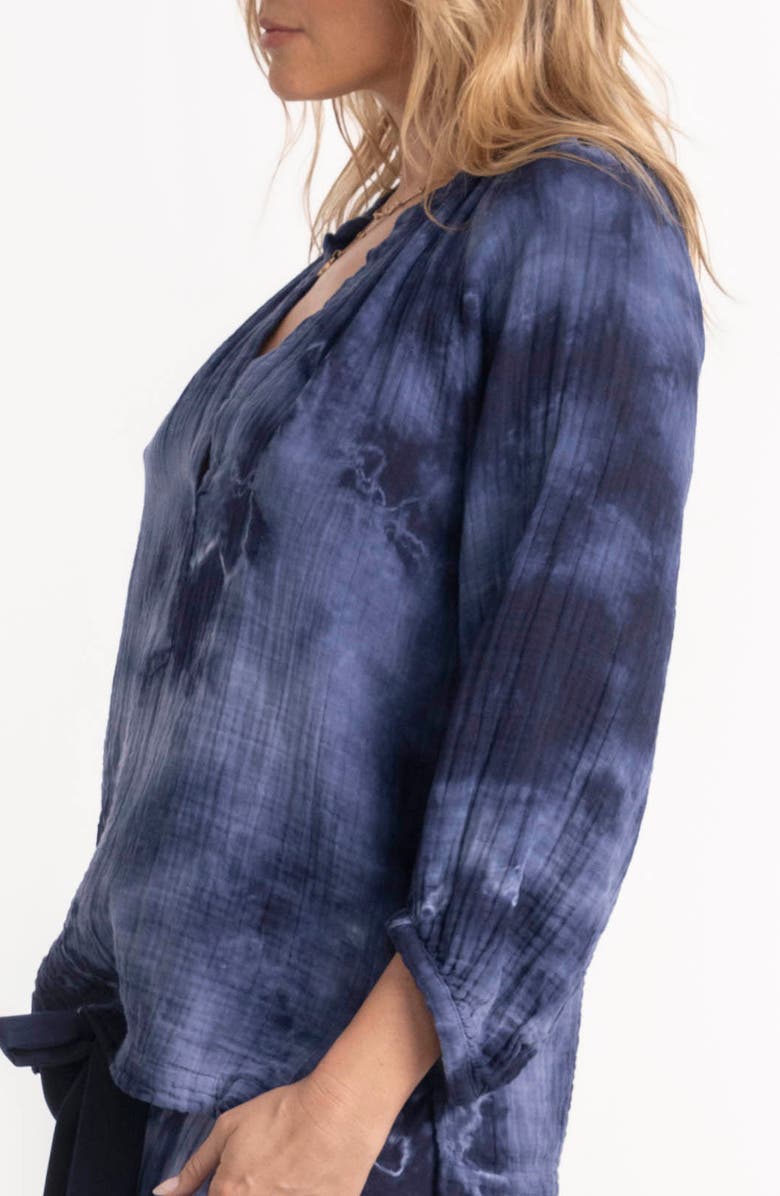 ocean+main Tie Dye Gauze Top, Alternate, color, Milky Way Navy Tie Dye