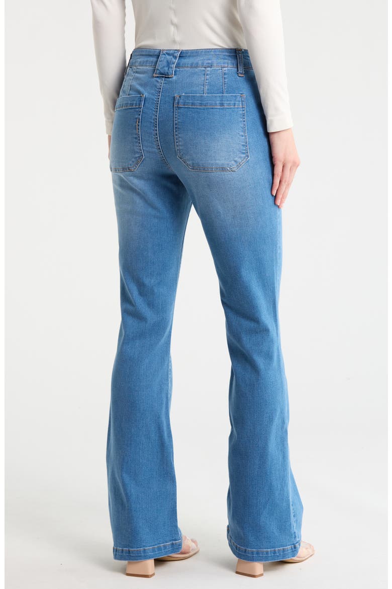 The Sailor High Waist Bootcut Jeans, Alternate, color, SEAGLASS BLUE