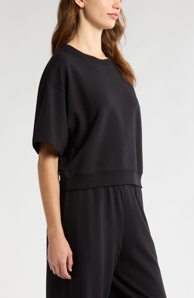 Zella Terry Crewneck Sweatshirt, Alternate, color,