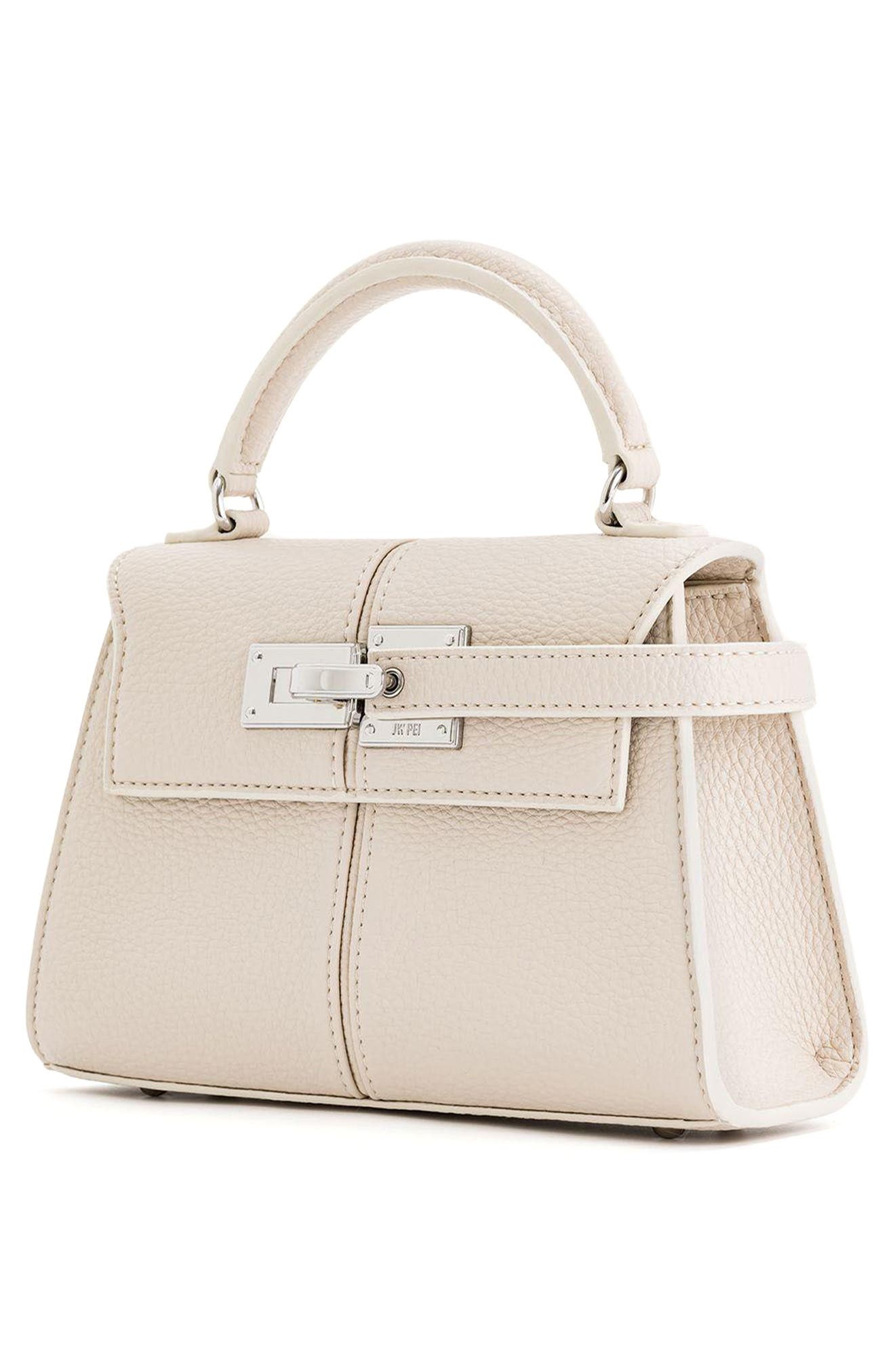 JW PEI Elise Faux Leather Top Handle Bag, Alternate, color, White