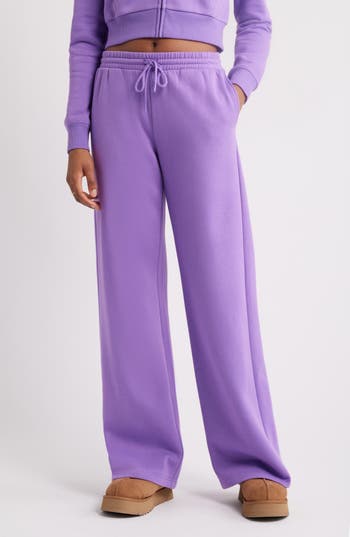 Bp. Wide Leg Fleece Pants In Brown