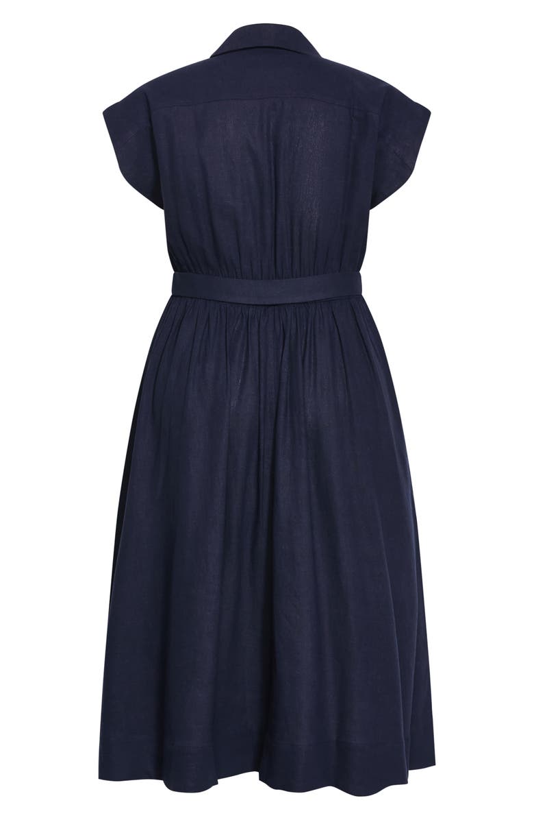 City Chic Liliyana Cap Sleeve Belted Dress, Alternate, color, 