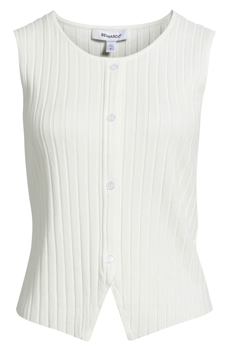 Bernardo Front Button Rib Vest, Main, color, 