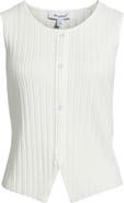Bernardo Front Button Rib Vest