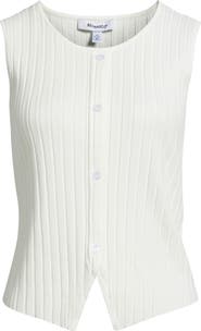 Bernardo Front Button Rib Vest