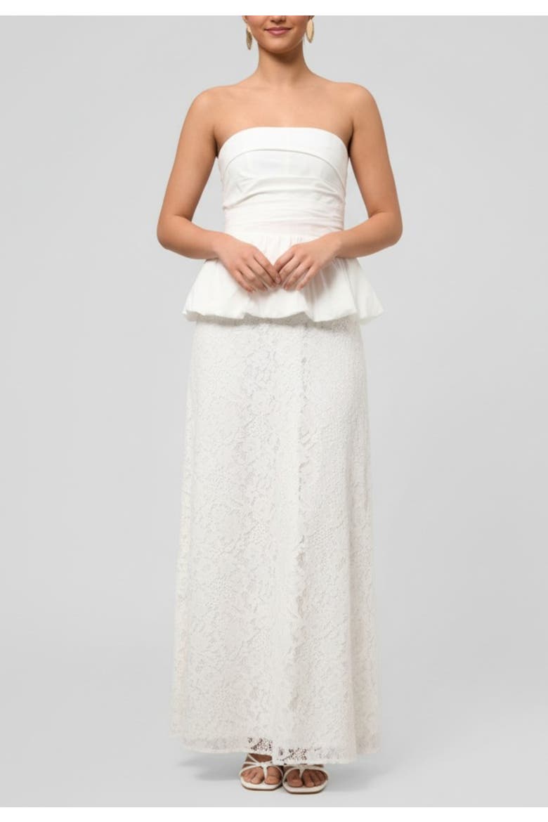Odette Strapless Maxi Dress, Main, color, White