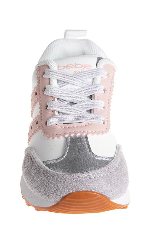 Bebe Kids' Rhinestone Glitter Jogger Sneaker In Grey