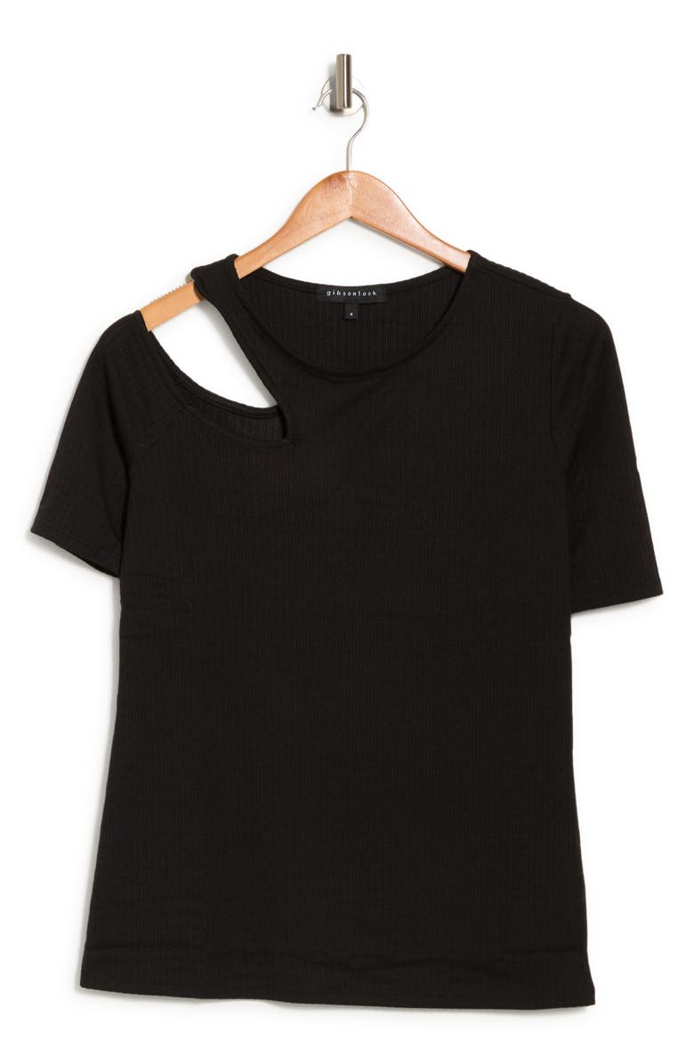 GIBSONLOOK Elbow-Length Sleeve Rib Tee, Alternate, color, 