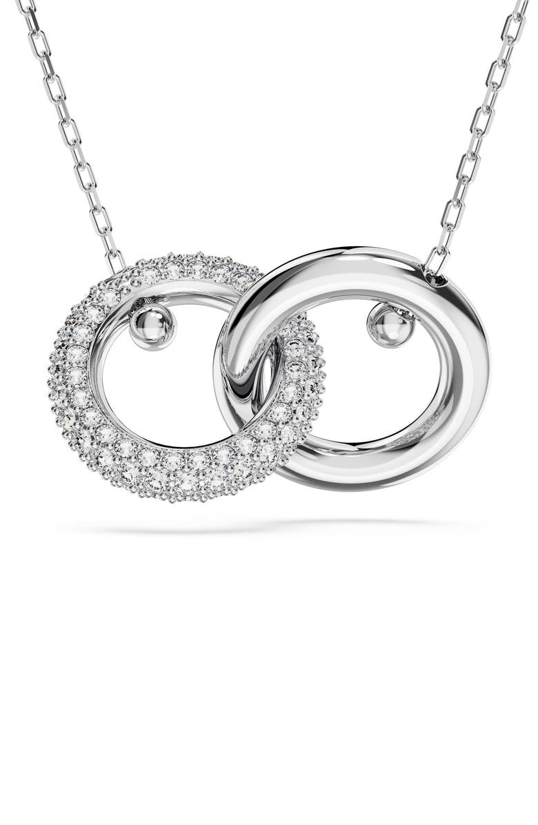 Swarovski Dextera Interlink Pendant Necklace, Alternate, color, Silver