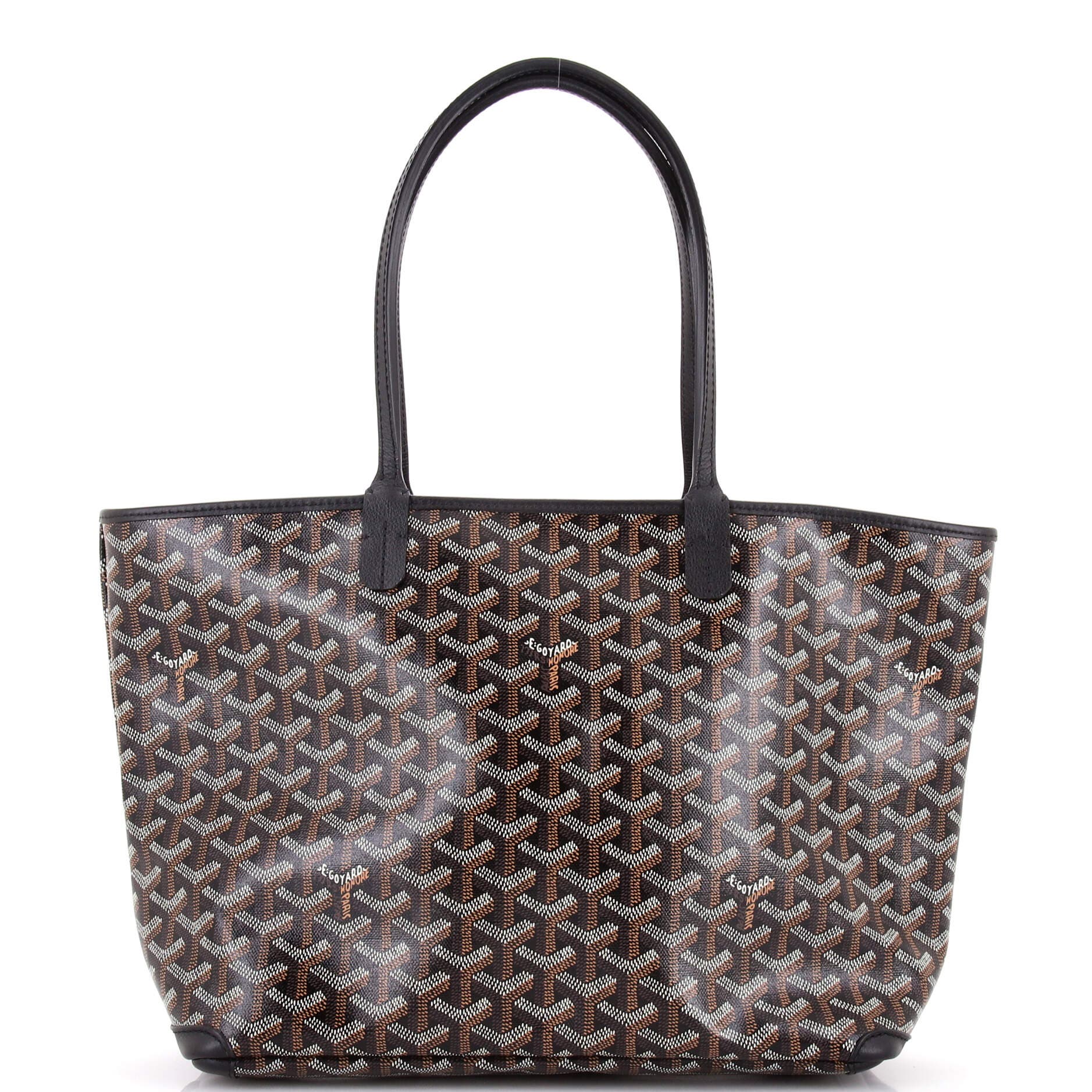 Pre-Owned Goyard Artois Tote Coated Canvas PM, Main, color, Black