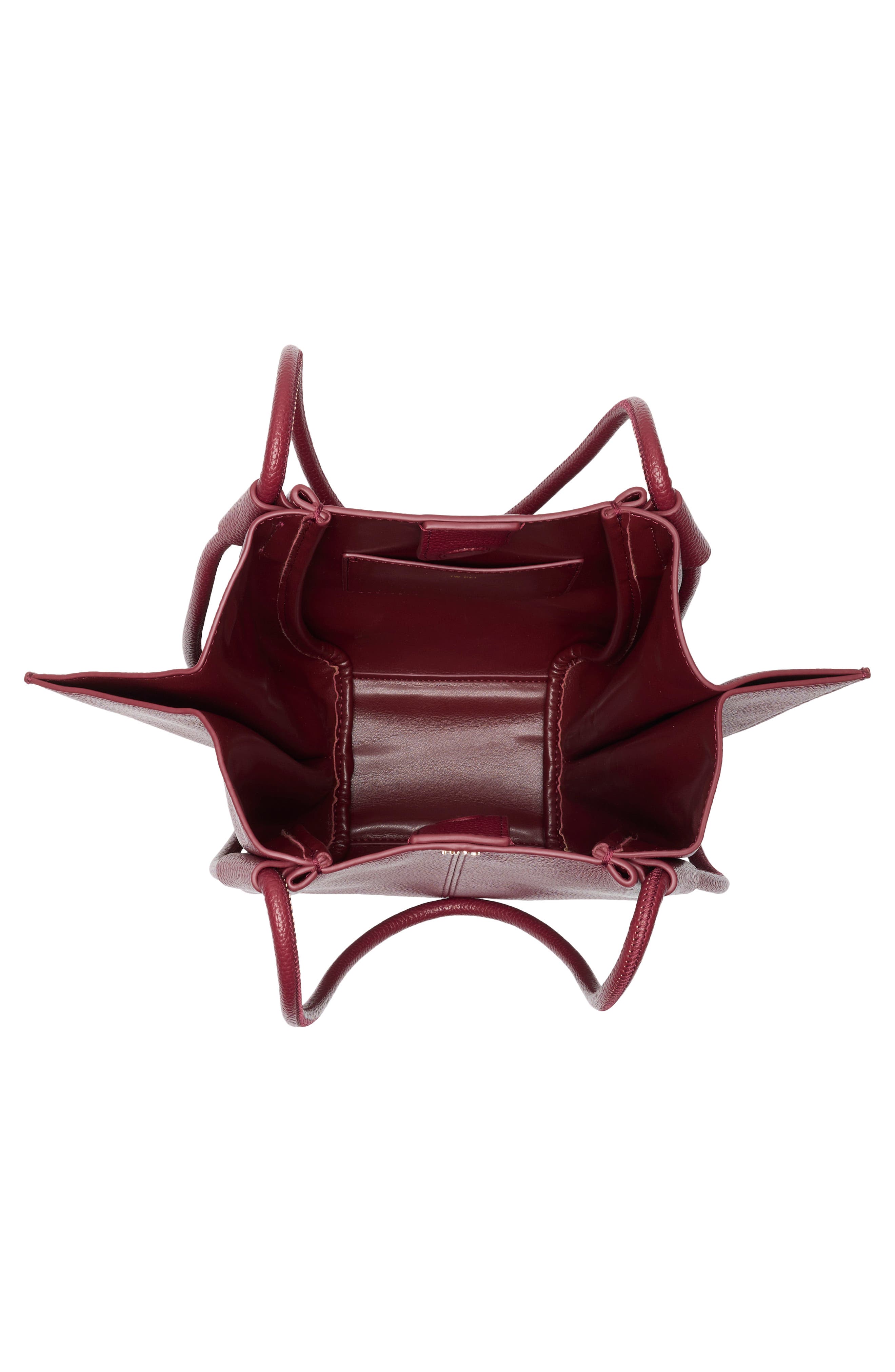 Nala Faux Leather Wide Tote, Alternate, color, BURGUNDY PEBBLED
