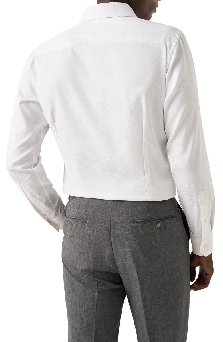 Eton Slim Fit Cotton Dobby Dress Shirt, Alternate, color, White