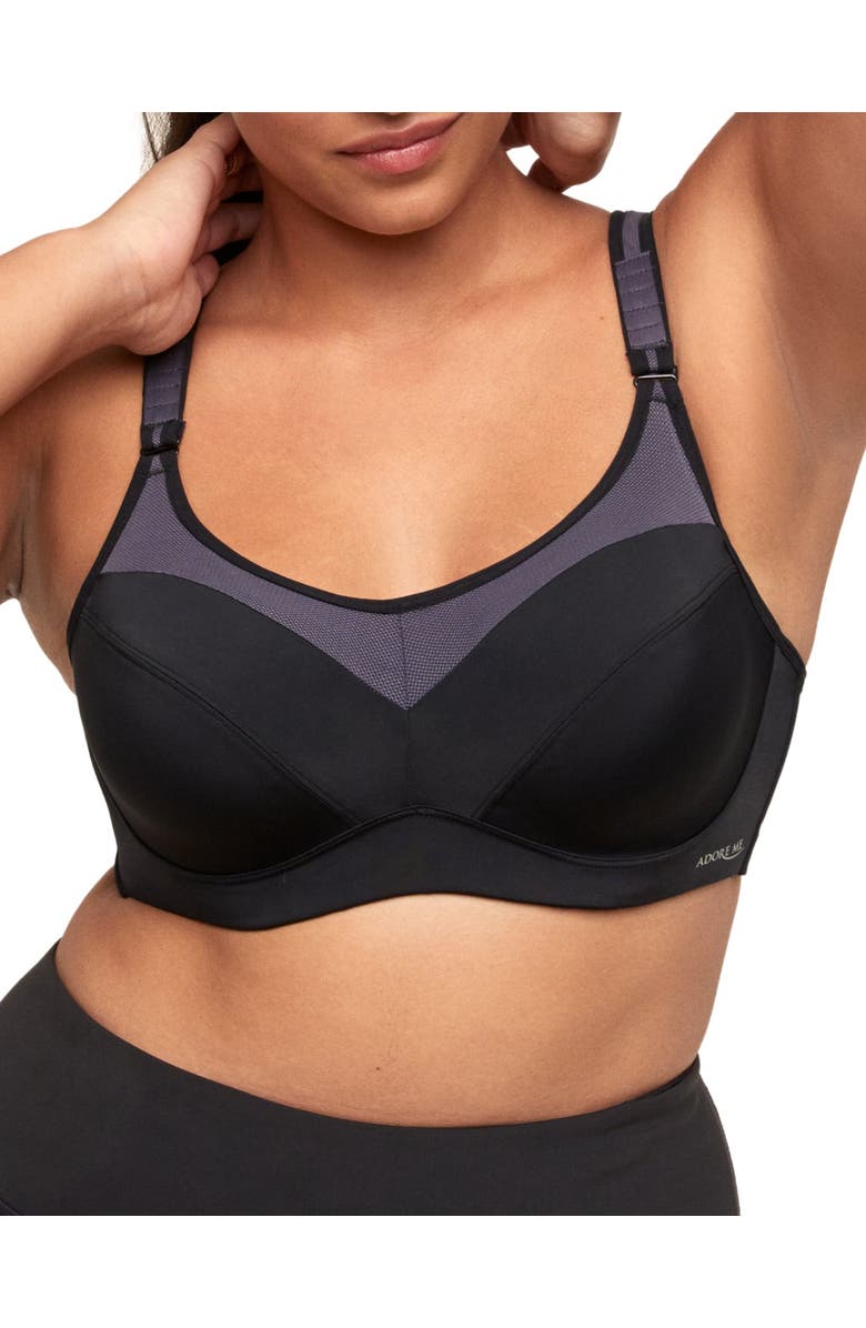 Adore Me Maho High-Impact Sports Bra, Main, color, Black