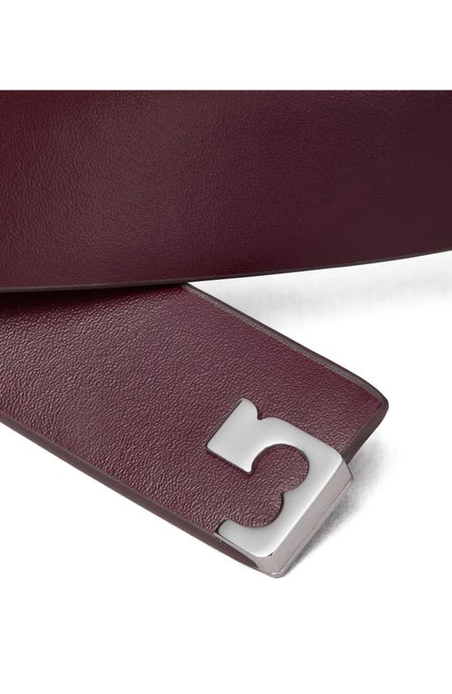 Tory Burch Roller Buckle Leather Belt In Purple