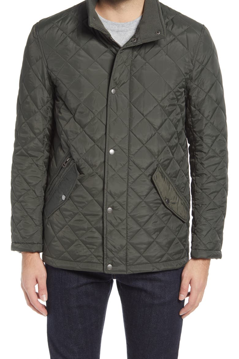 Quilted Jacket, Alternate, color, DARK GREEN