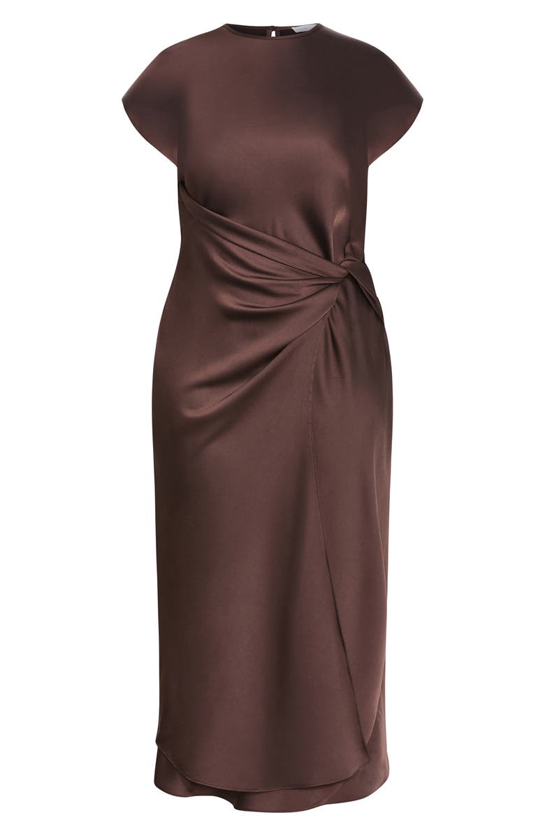 City Chic Beatrix Twist Satin Maxi Dress, Alternate, color,