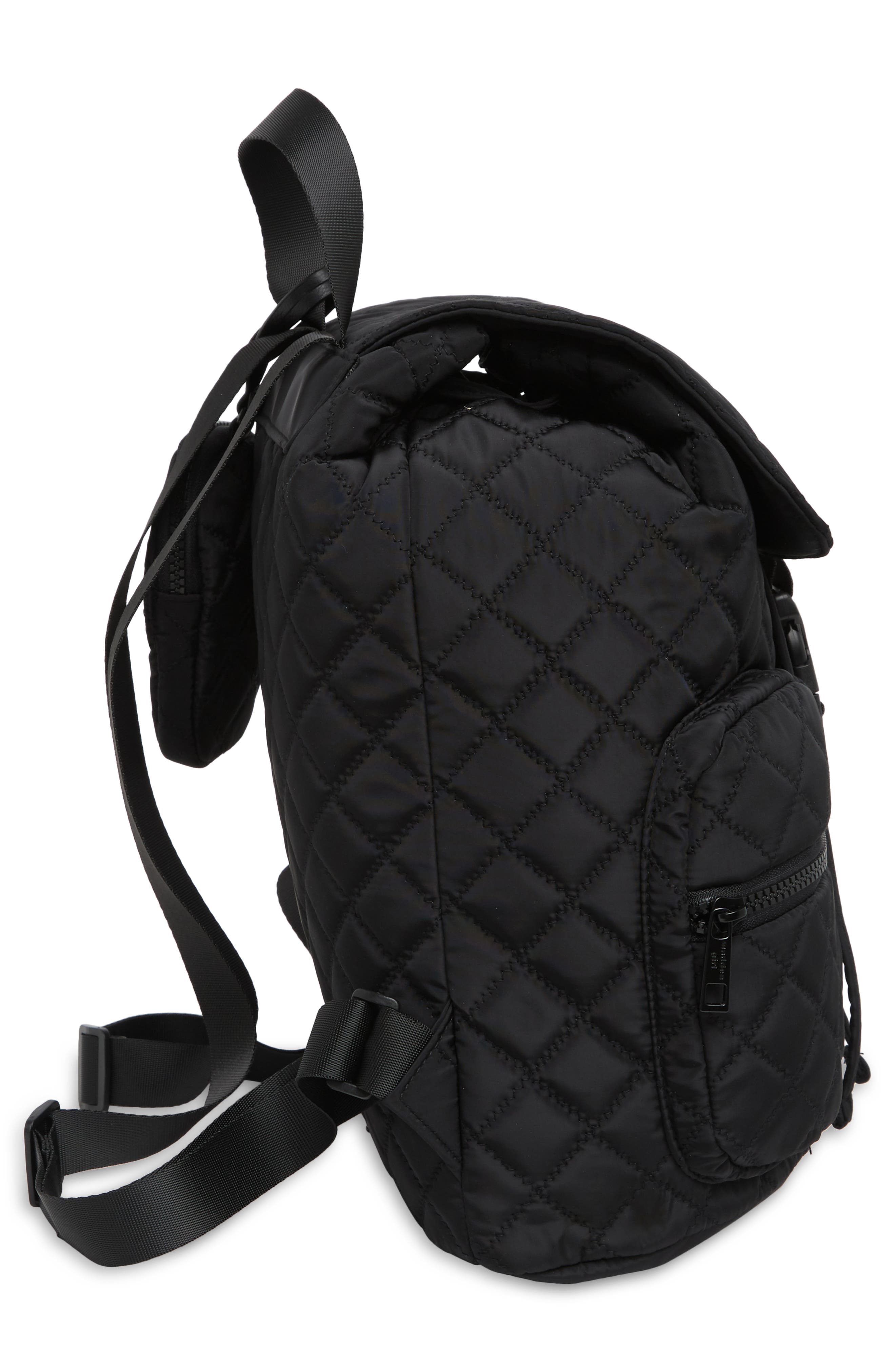 Madden Girl Quilted Nylon Drawstring Backpack, Alternate, color, 