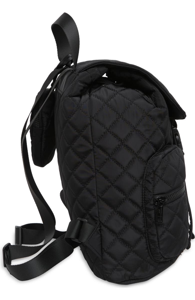 Madden Girl Quilted Nylon Drawstring Backpack, Alternate, color,
