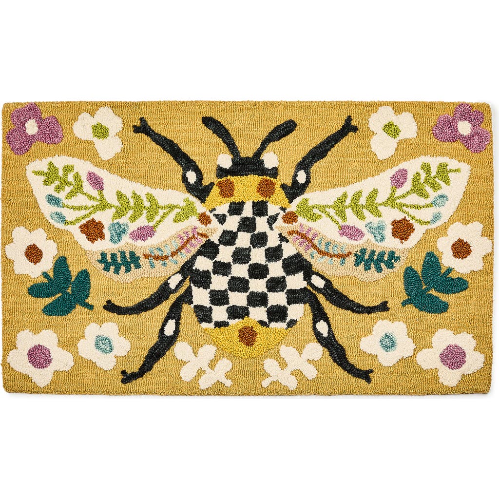 Mackenzie-childs Mackenzie Childs Autumn Bee Rug In Yellow