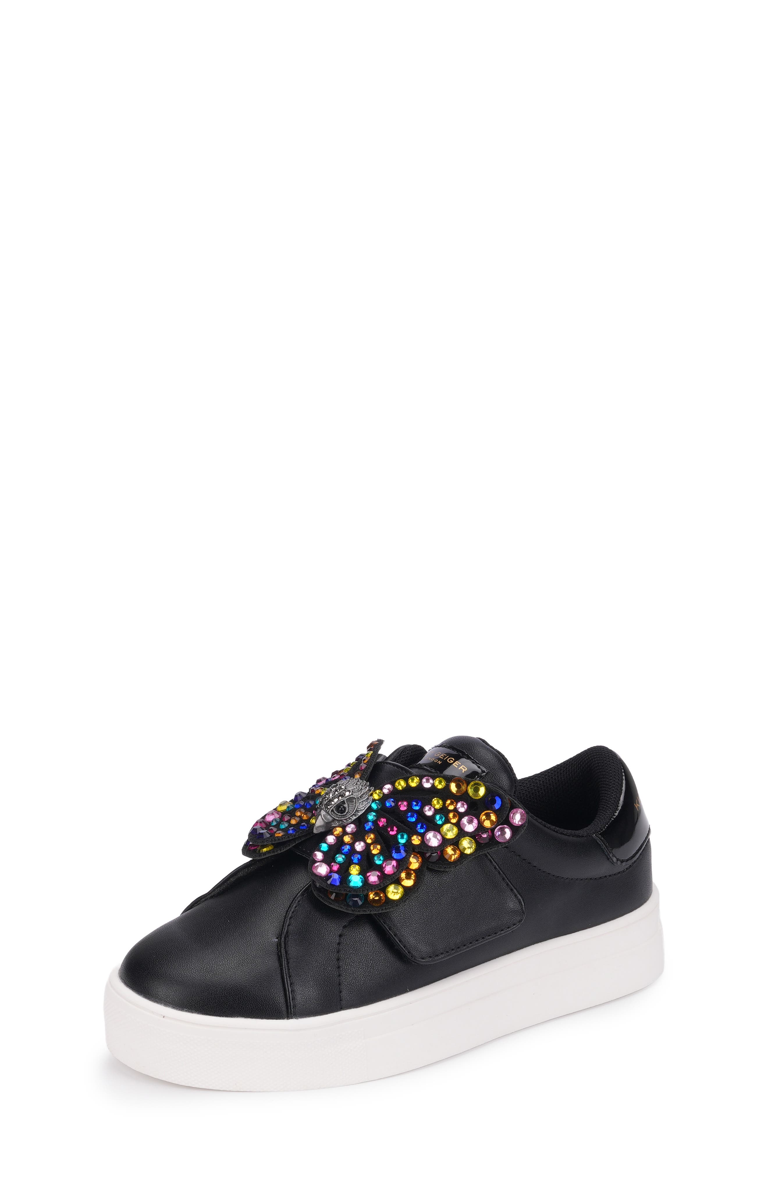 Kids' Mini Laney Butterfly Sneaker, Alternate, color, BLACK
