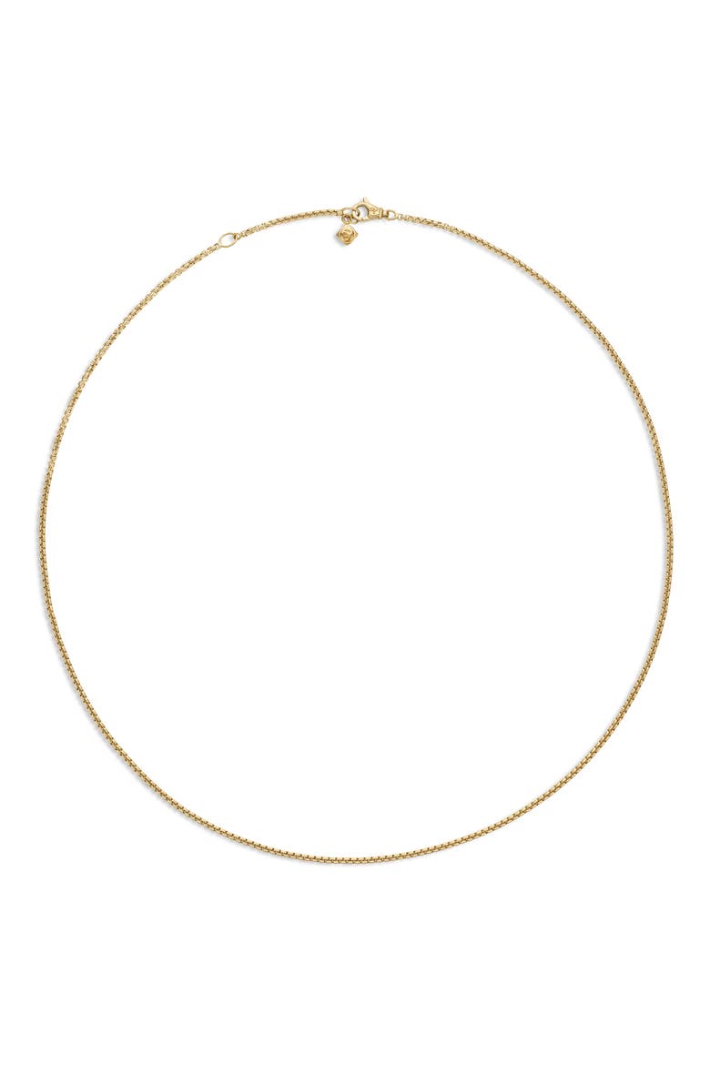 Box Chain Necklace in 18K Gold, 1.7mm, Alternate, color, 18KYG