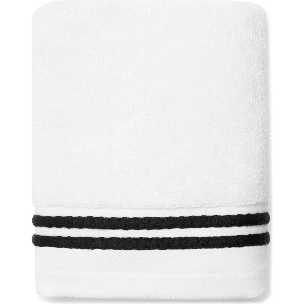 Sferra Aura Nuova Washcloth In White/black