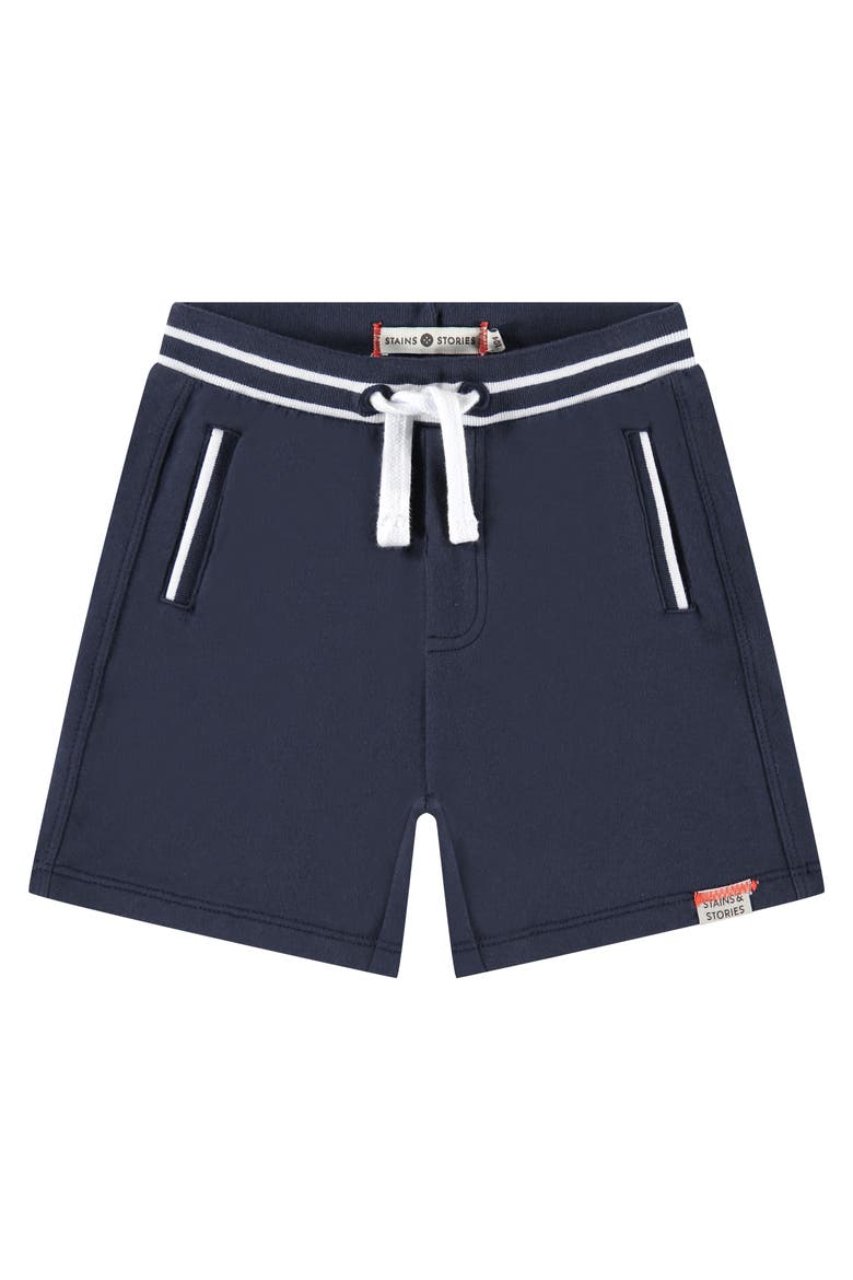 Striped Waist Shorts With Pockets, Main, color, Dark Royal