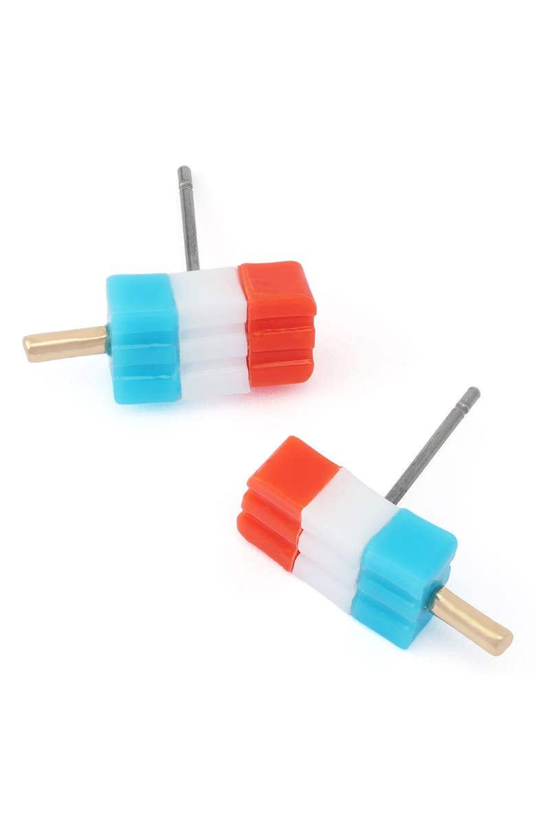 Betsey Johnson Popsicle Stud Earrings, Alternate, color,