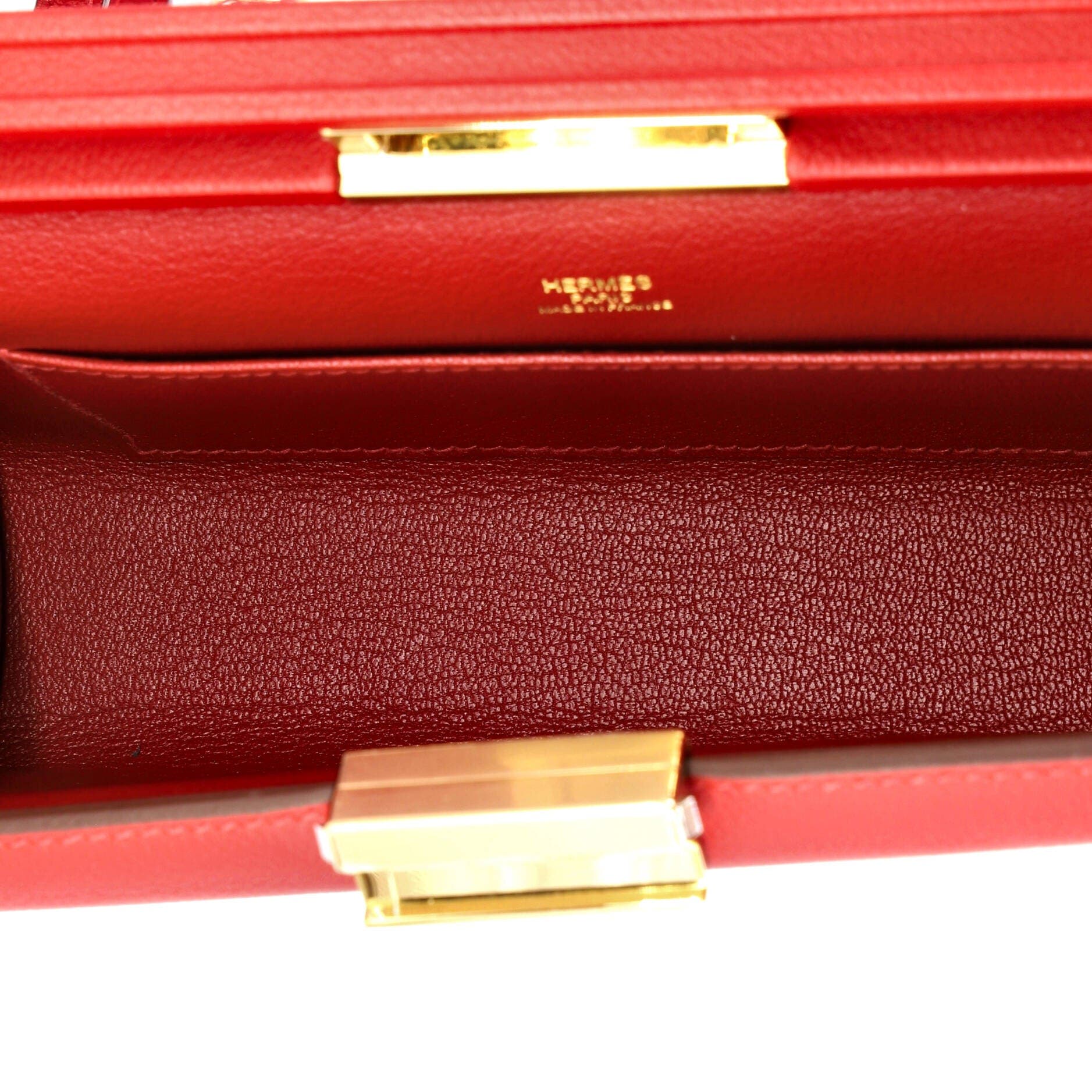 Pre-Owned Hermes Clic-H Shoulder Bag Evercolor 21, Alternate, color, Rouge De Coeur