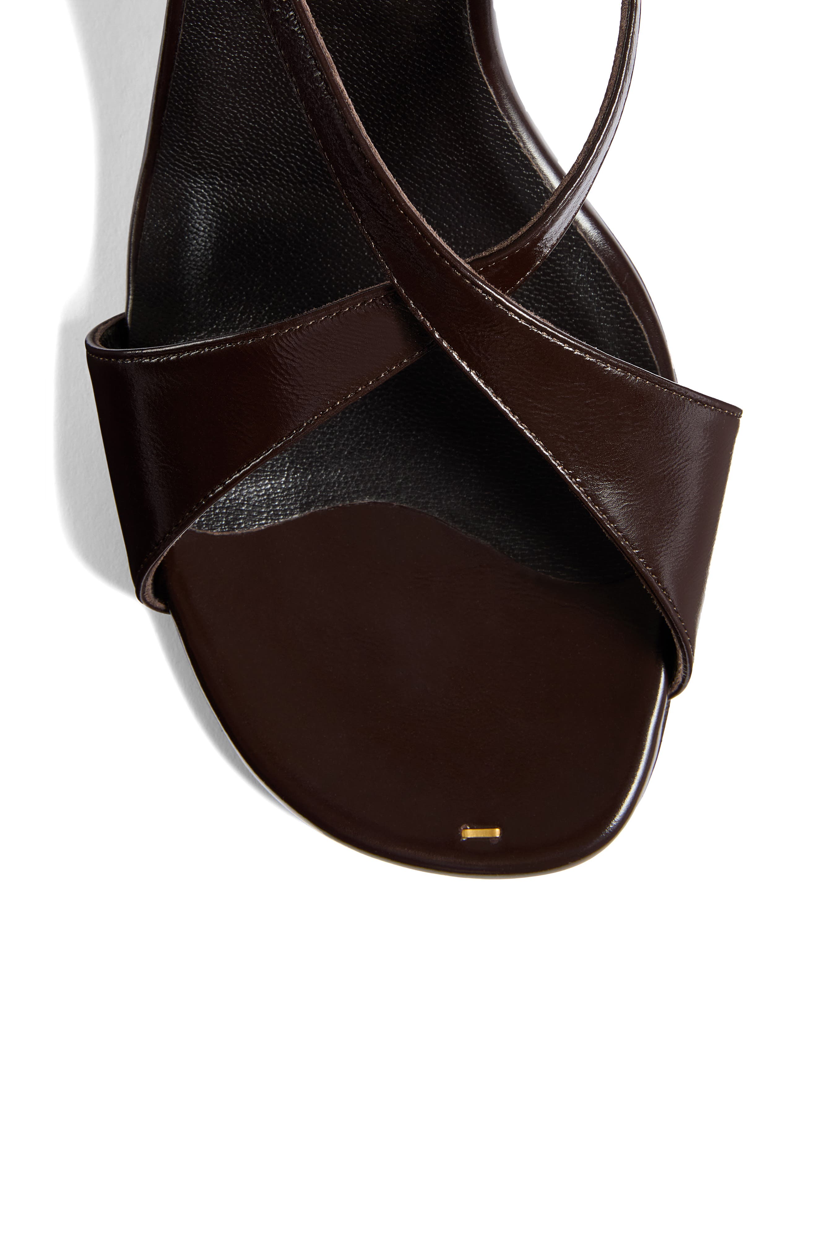 Khaite Liria Ankle Strap Sandal, Alternate, color, 950 Dark Brown