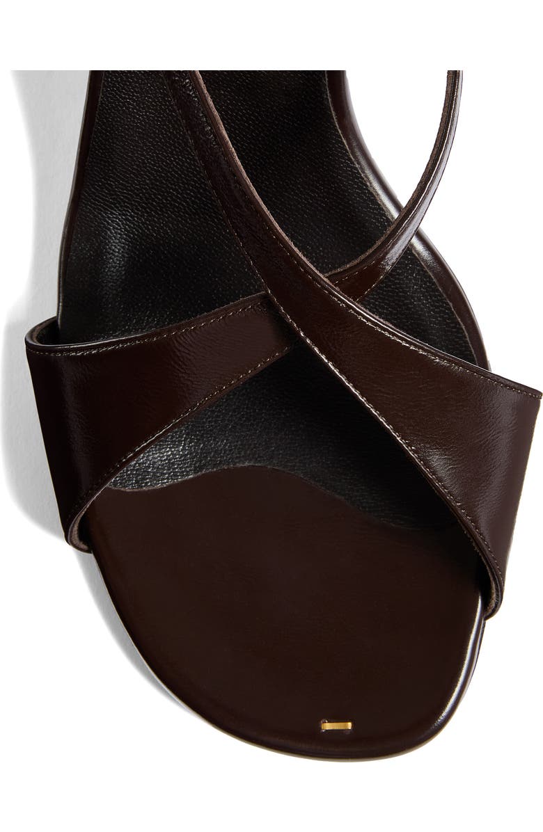 Khaite Liria Ankle Strap Sandal, Alternate, color, 950 Dark Brown