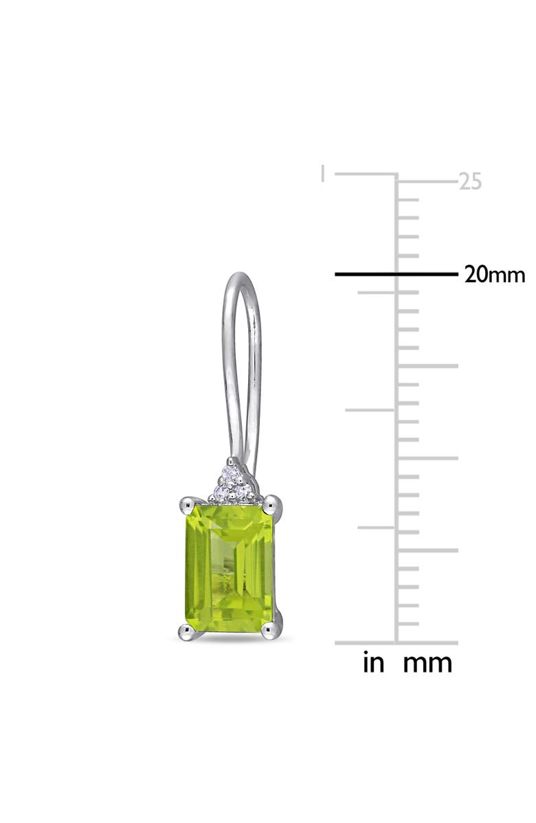 Julianna B. Peridot & Diamond Euroback Earrings, Alternate, color, Peridot