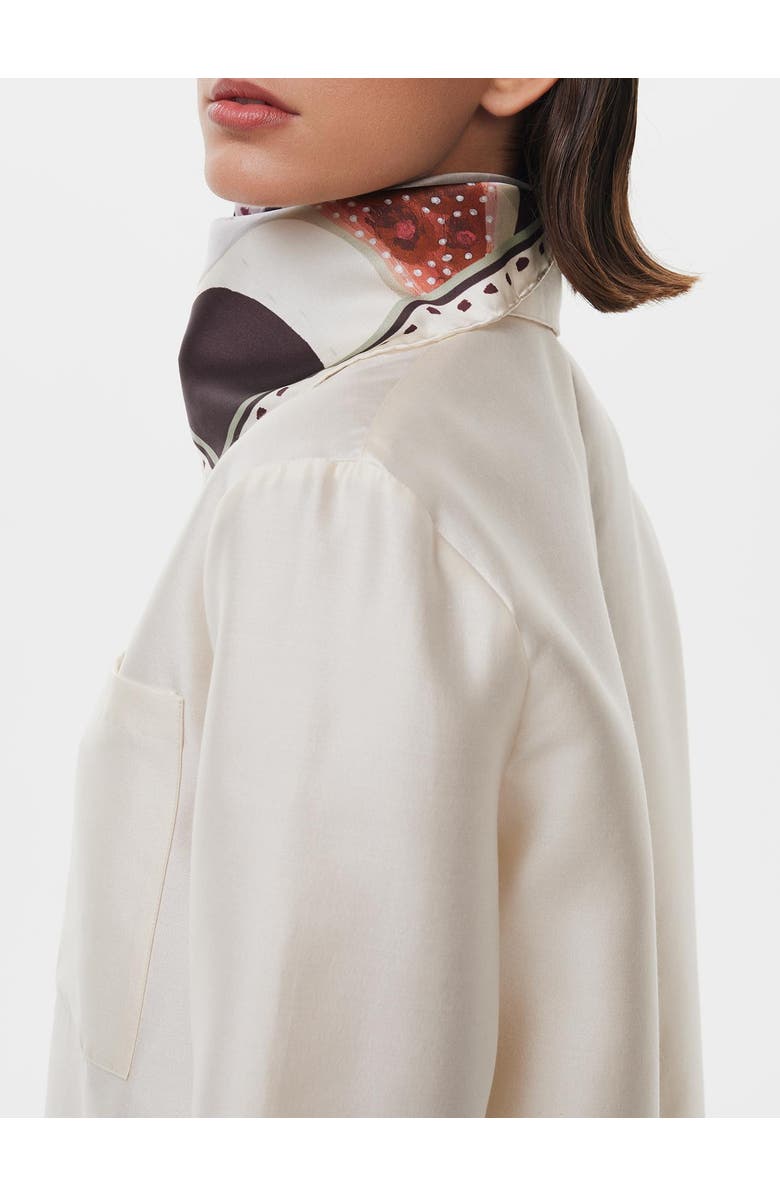 Alas Hand Rolled Floral Print Silk Scarf, Alternate, color, Print 'The Botanists Gift'