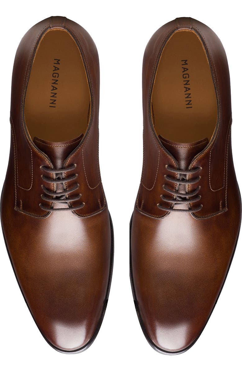 Magnanni Melo Plain Toe Derby, Alternate, color, Tabaco