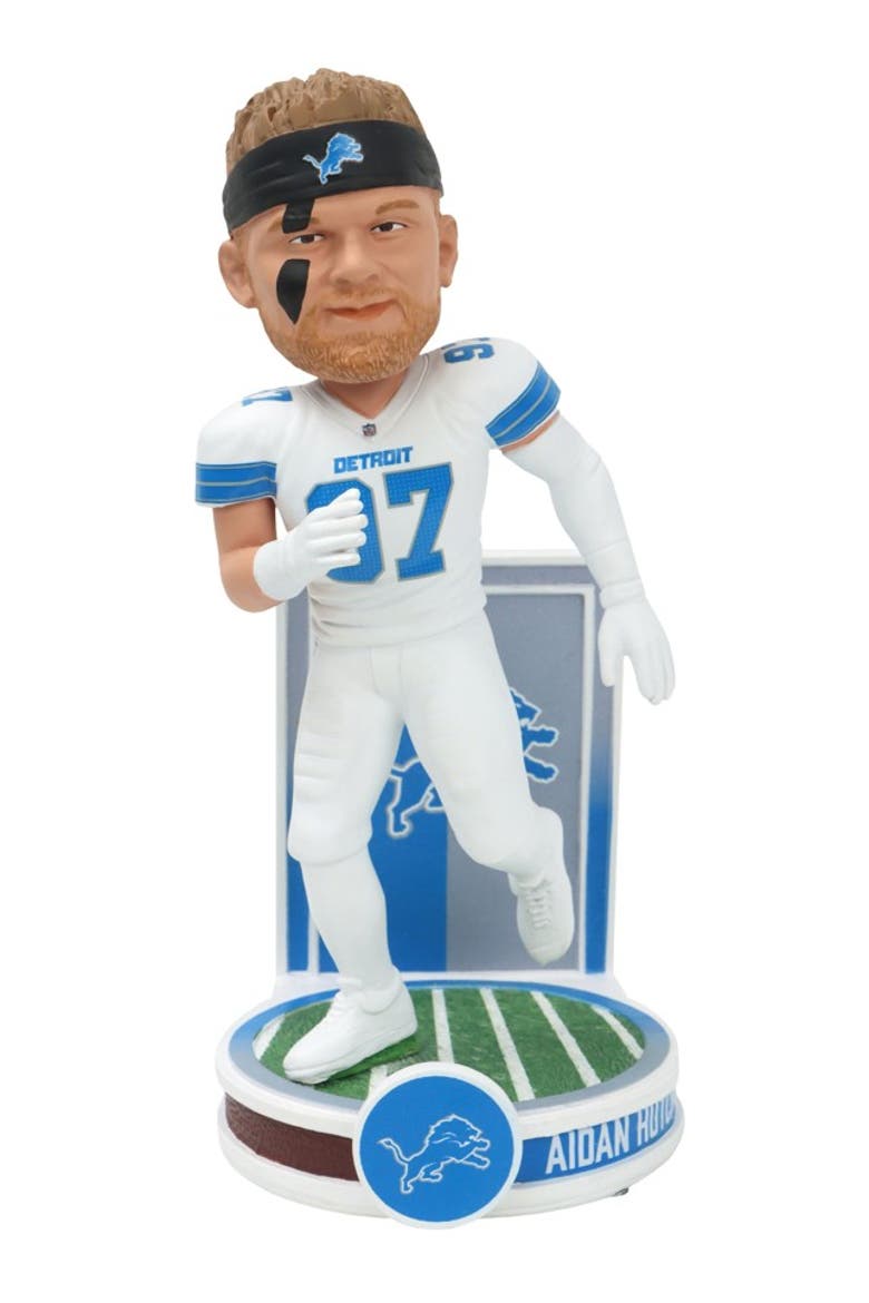 Aidan Hutchinson (Detroit Lions) (White Jersey) Banner Series NFL Bobblehead, Main, color, Multi-Color
