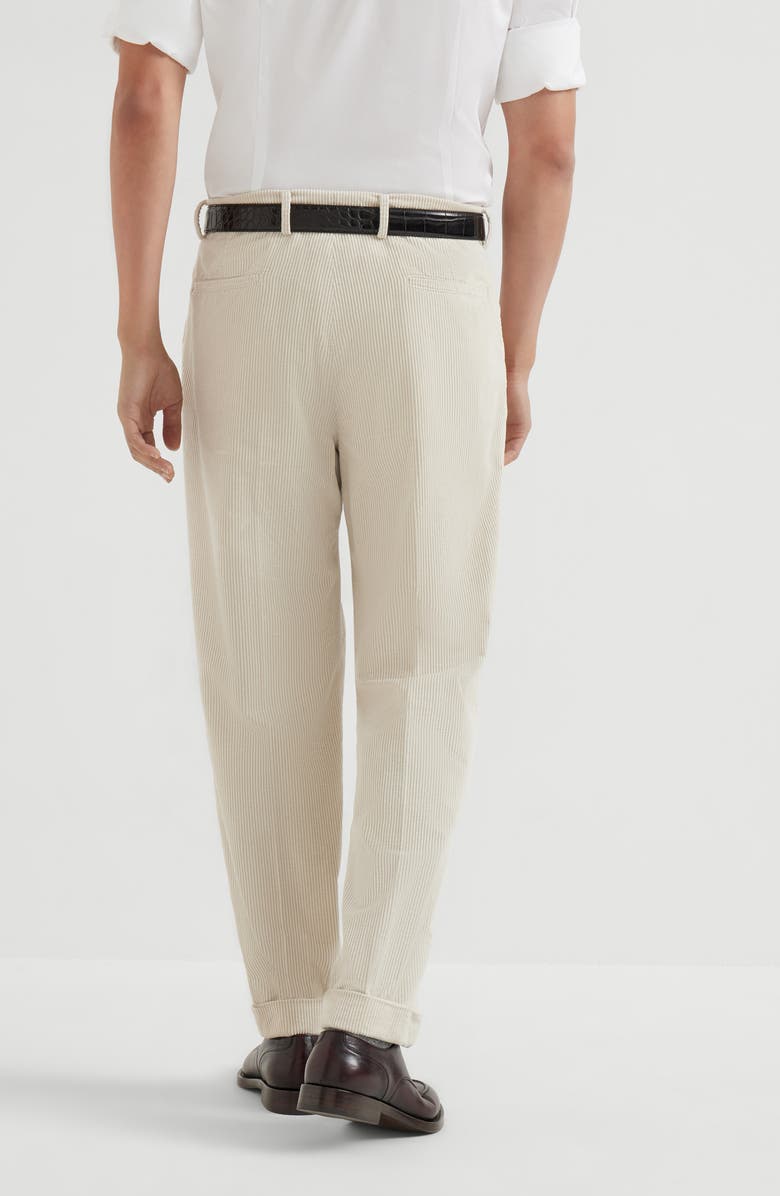 Brunello Cucinelli Garment-dyed trousers, Alternate, color, Panama