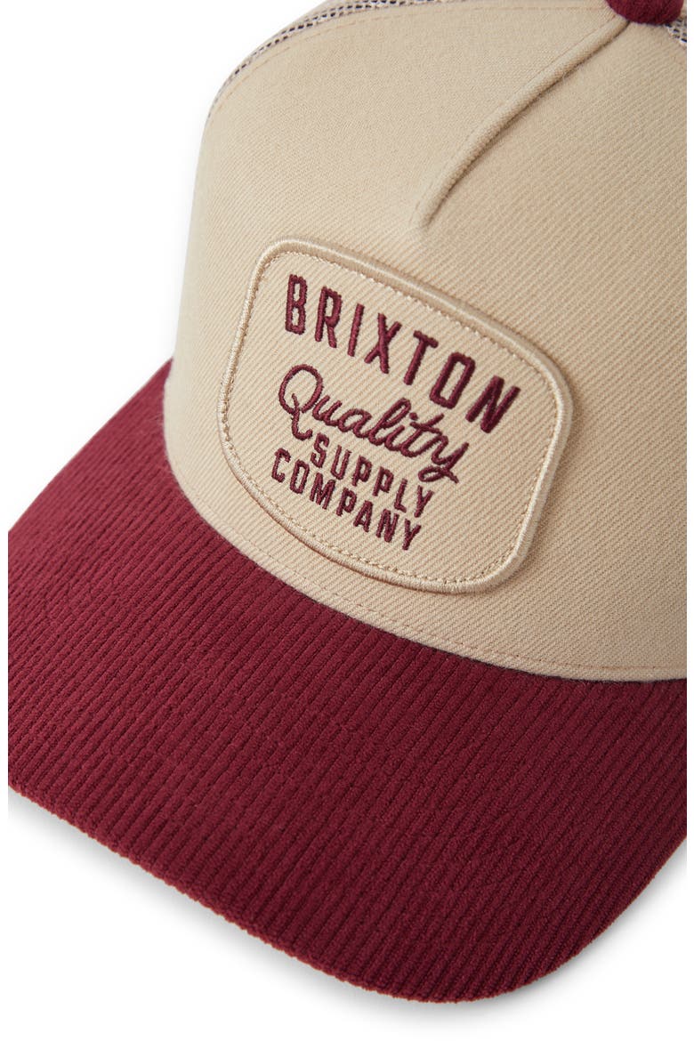 Hubal Trucker Baseball Cap, Alternate, color, OATMEAL/ DARK BRICK CORDUROY