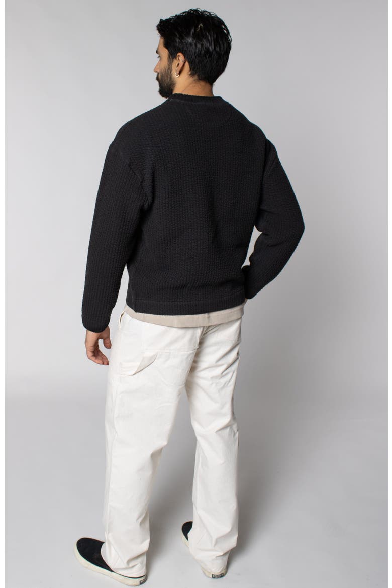 Cozy Quilt Crewneck, Alternate, color, Black