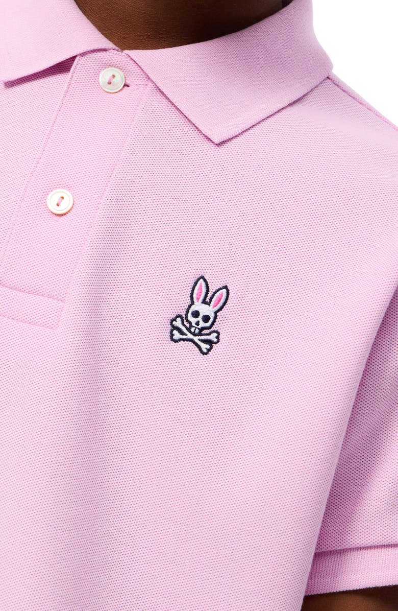 Psycho Bunny Kids' Classic Piqué Polo, Alternate, color, Peony Pink
