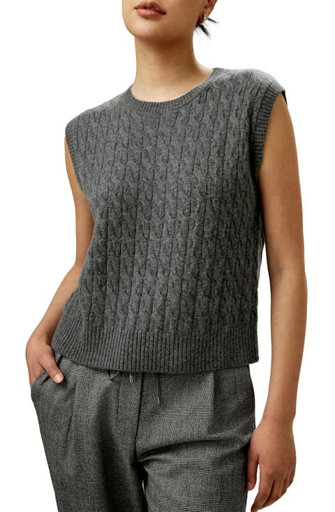 Sleeveless Cashmere Vest