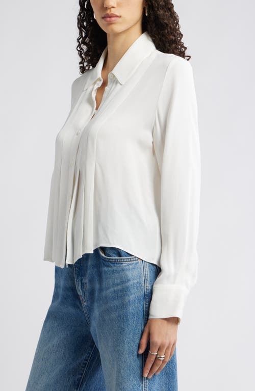 Nordstrom Tux Pleated Button-up Shirt In White