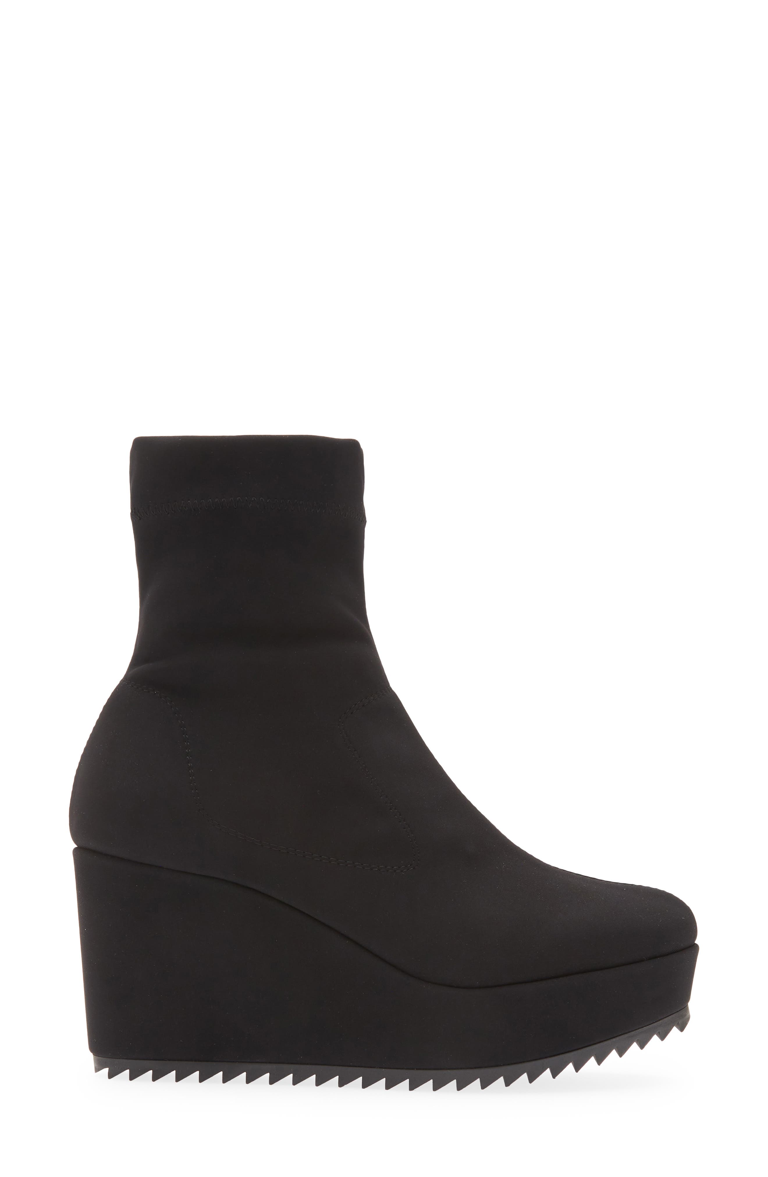 Pedro Garcia Urbana Wedge Bootie, Alternate, color, Black 2-Way Stretch