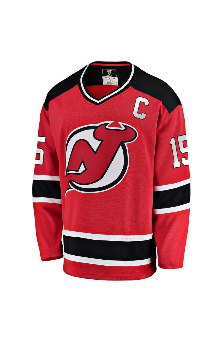 FANATICS Men's Fanatics Branded Jamie Langenbrunner Red New Jersey Devils Premier Breakaway Retired Player Jersey, Alternate, color, Red