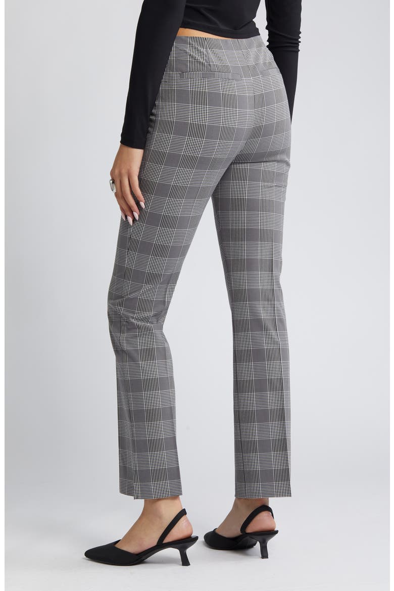 Plaid Bootcut Suit Pants, Alternate, color, GREY SOLY PLAID