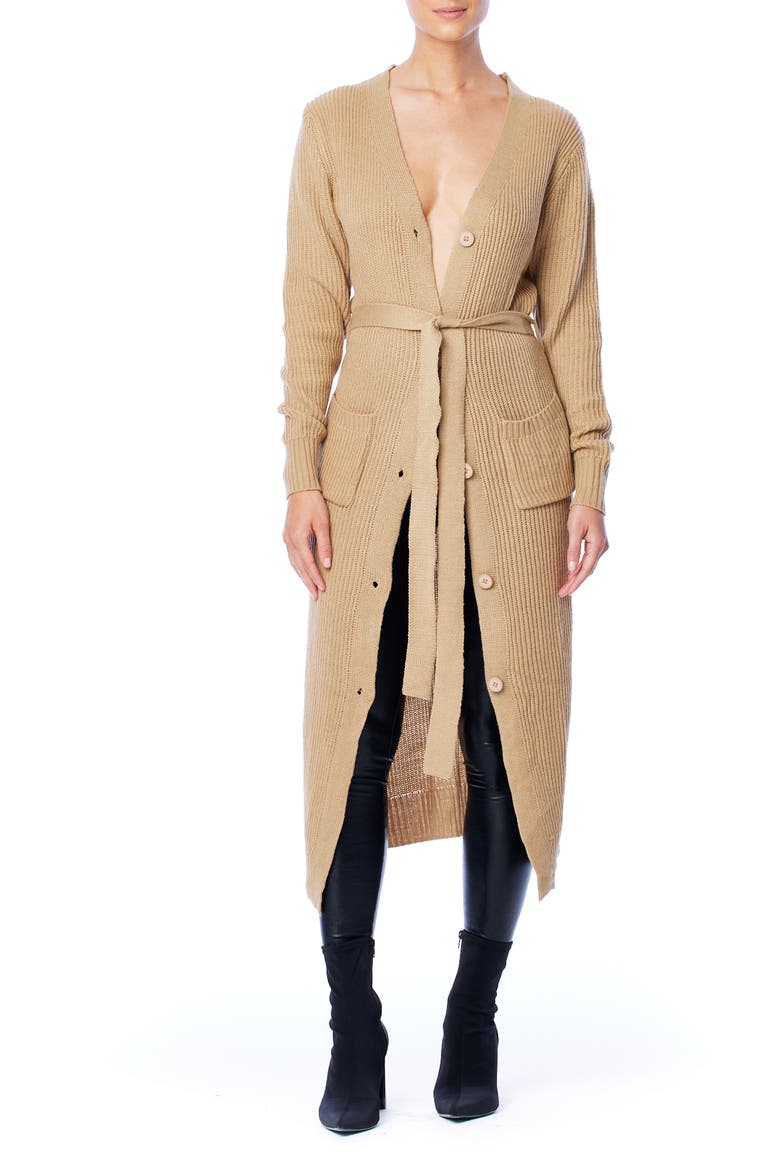 Austin Ribbed Sweater Dress, Main, color, TAUPE