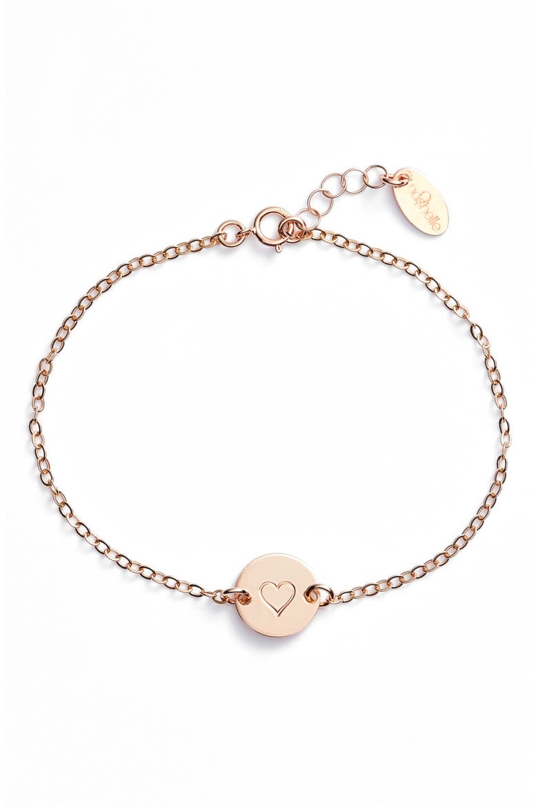Mini Coin Bracelet, Main, color, ROSE GOLD